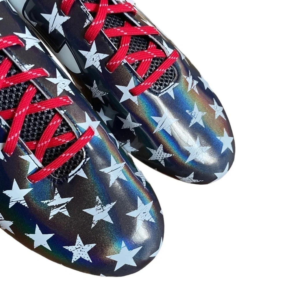 New Under Armour UA Spotlight LE USA Stars Football Cleat 1275481-412 Men Sz 16